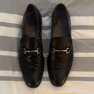 Ferragamo Men's Black Leather Loafers 9.5us